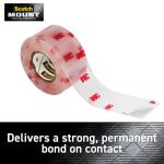 Scotch 1 in. x 1.60 yds. Clear Indoor Permanent Double-Sided Mounting Tape (410DC-SF)