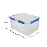 Ezy Storage 75L/79.3Qt Waterproof Clear Latch Tote IP-67 (FBA34064)