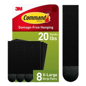 Command 20 lbs. Black Picture Hanging Strips (8-Pack) (8-Pairs of Strips) (17217BLK-8ES)