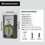 Commercial Electric Analog Multi-Meter (M1015C)
