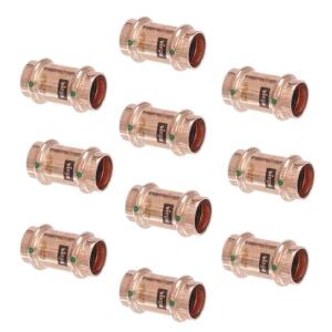 Viega ProPress 3/4 in. Press Copper Coupling No Stop 10-Pack (77475)
