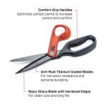 Crescent Wiss 10 in. Titanium Coated Offset Tradesman Scissors (CW10T)