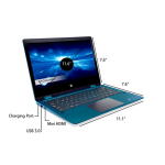 Restored Gateway 11.6" Touch Laptop Celeron N4020 4GB 64GB SSD Win 10 Home S Mode Blue