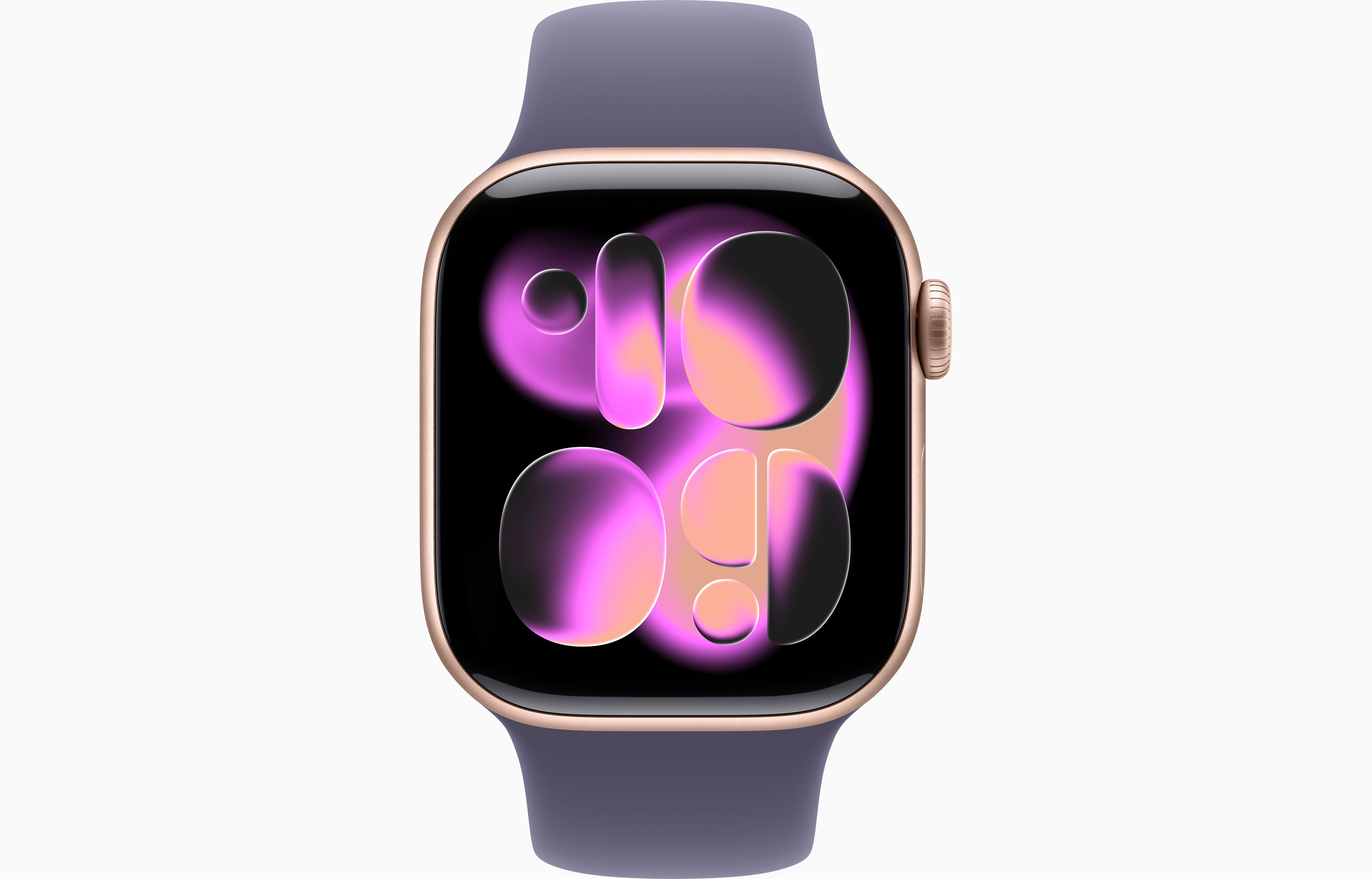 Apple Watch Series 11 Aluminum GPS – Rose Gold (Purple Fog Sport Band) - Image 2