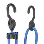 HDX22 in. to 32 in. Adjustable Super Strong Bungee, Blue (2-Pack) (9377)
