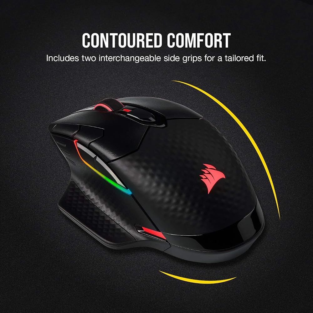 Corsair Dark CORE RGB PRO SE Wireless FPS/MOBA Gaming Mouse - Image 6