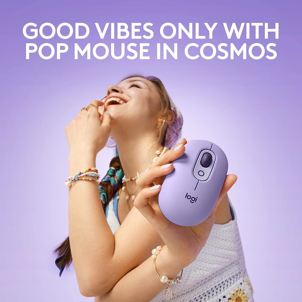 Logitech POP Mouse, Compact and Portable Wireless Bluetooth - Image 2