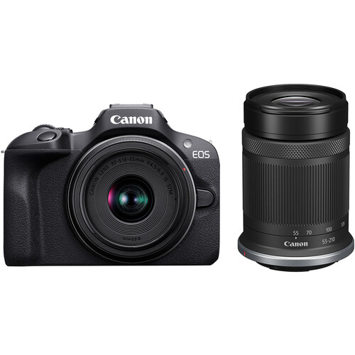 Canon EOS R100 Mirrorless Camera (18-45mm and 55-210mm Lenses Kit)