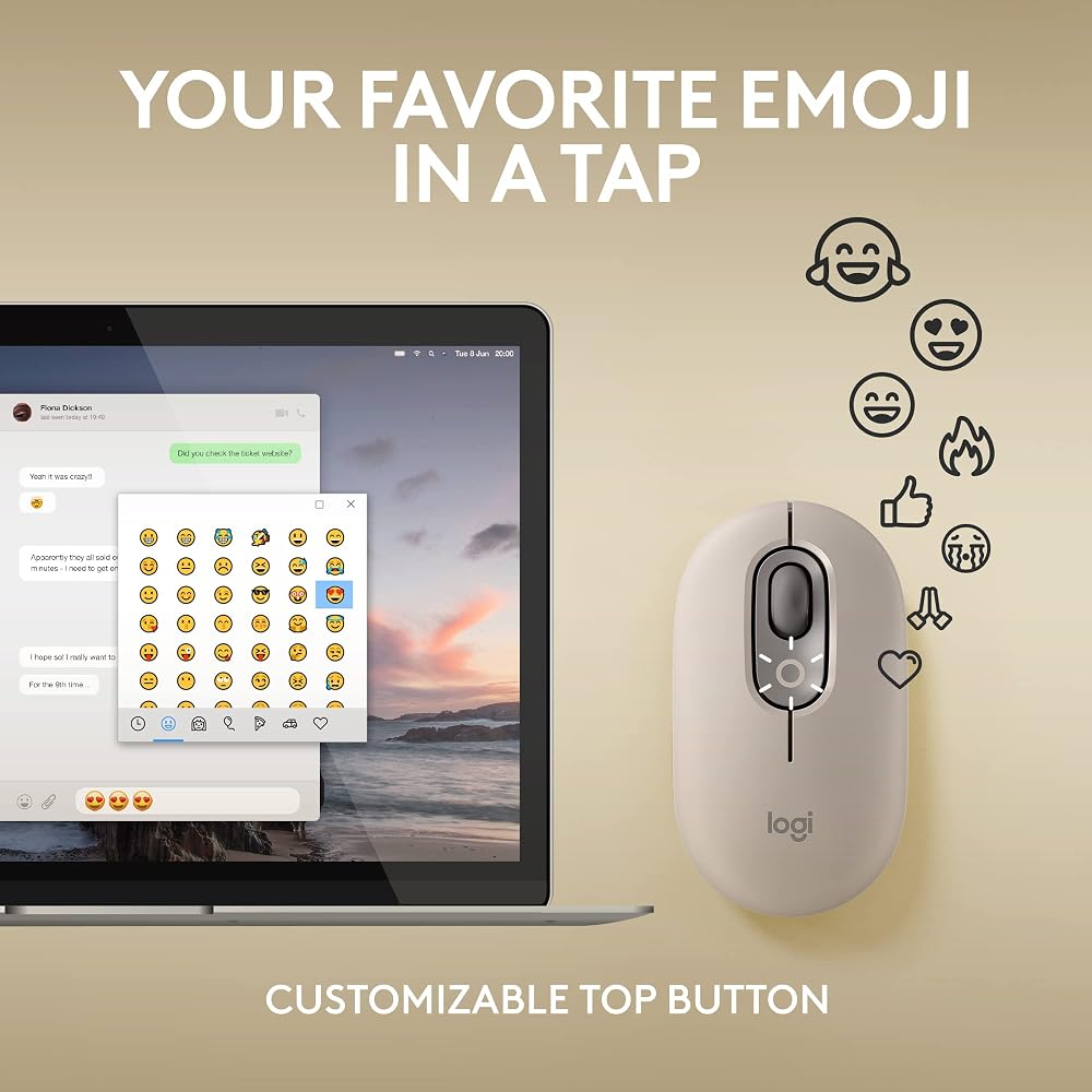 Logitech POP Mouse, Compact and Portable Wireless Bluetooth - Image 3
