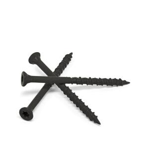 DECKMATE #9 3 in. Black Exterior Self-Starting Torx Drive Flat-Head Deck Screw (5 lbs. / 365-Piece) (115926)
