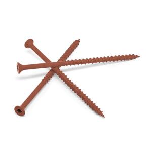 DECKMATE #9 x 3-1/2 in. Red Torx Flat-Head Wood Deck Screw (5 lbs. / 280-Piece) (115974)