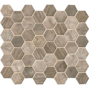 MSI Driftwood Hexagon 12 in. x 12 in. Recycled Glass Mesh-Mounted Mosaic Tile (1 sq. ft. / each) (GLS-DRIFT6MM)