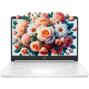 HP 14" Celeron N4120, 16GB RAM, 64GB eMMC + 256GB, Win 11 S, White