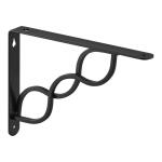 Everbilt Shelf Bracket 6.5 in. x 9 in. Black Triple Scroll (27792PKLHD-2)