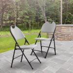 HDX Earth Tan Plastic Seat Outdoor Safe Folding Chair (CH174207)