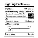 EcoSmart 60-Watt Equivalent A19 Dimmable CEC Dusk to Dawn Clear Glass Filament LED Light Bulb Soft White (11CFA1960WDTD01)