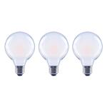 EcoSmart 60-Watt Equivalent G25 Globe Dimmable ENERGY STAR Filament LED Frosted Vintage Light Bulb Soft White 3-Pack (FG-03393)
