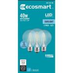 EcoSmart 40-Watt Equivalent G25 Globe Dimmable ENERGY STAR Clear Glass Filament LED Vintage Edison Light Bulb Daylight 3-Pack (FG-03398)