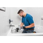 RIDGID Kwik-Spin+ ¼ in. x 25 ft. Drain Cleaning Snake Auger with Autofeed Trigger (57038)