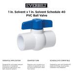 Everbilt 1 in. Solvent x 1 in. Solvent Schedule 40 PVC Ball Valve (VBVP40E5B)