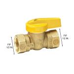 Everbilt 1/2 in. FIP x 1/2 in. FIP Lever Handle Brass Gas Ball Valve (VGV1LHB3EB)