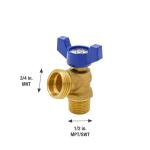 Everbilt 1/2 in. x 3/4 in. MPT x MHT Brass Quarter-Turn Male Boiler Drain Valve (102-053EB)