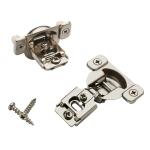 Everbilt 1 Pair Face Frame 35 mm 105-Degree 1/2 in. Overlay Nickel Cabinet Hinge (2 Pieces) (H70223E-NP-CP0)