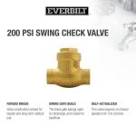 Everbilt 1/2 in. Brass Sweat x Sweat Solder Swing Check Valve (101-503EB)