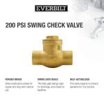 Everbilt 3/4 in. Brass Sweat x Sweat Solder Swing Check Valve(101-504EB)
