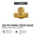 Everbilt 3/4 in. Brass Sweat x Sweat Solder Swing Check Valve(101-504EB)