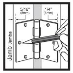Everbilt 3 in. Square Radius Satin Nickel Squeak-Free Door Hinge (28616)