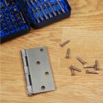 Everbilt 3 in. Square Radius Satin Nickel Squeak-Free Door Hinge (28616)