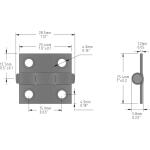 Everbilt 1 in. Matte Black Non-Removable Pin Narrow Utility Hinge (2-Pack) (28867)
