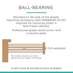 Everbilt 1 Pair 14 in. Self-Closing Bottom Mount Drawer Slide Set 1-Pair (2 Pieces) (D68814E-W-W0)