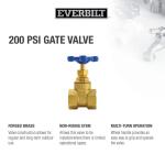 Everbilt 3/4 in. x 3/4 in. Brass FPT Compact-Pattern Threaded Gate Valve (100-404EB)