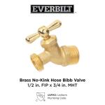 Everbilt 1/2 in. FIP x 3/4 in. MHT Brass No-Kink Hose Bibb Valve (VHNSTDB3EB)