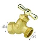 Everbilt 1/2 in. FIP x 3/4 in. MHT Brass No-Kink Hose Bibb Valve (VHNSTDB3EB)