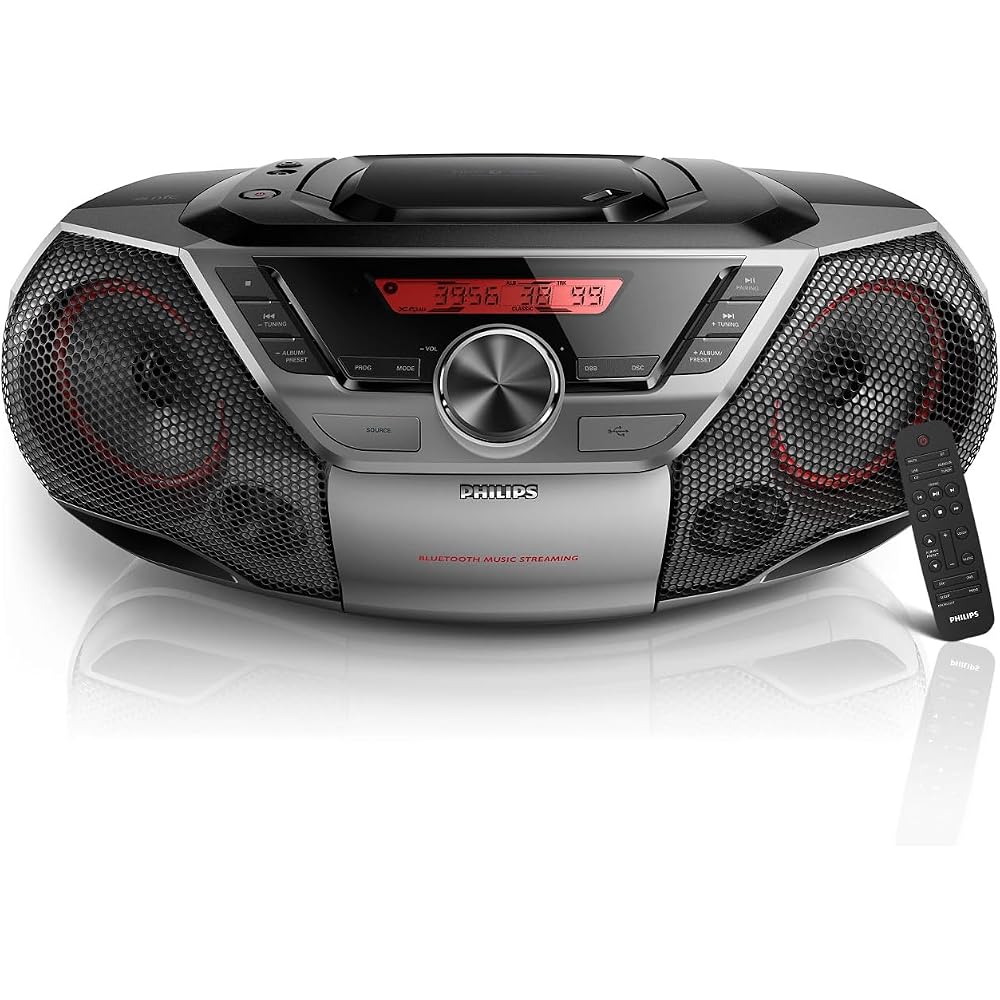 Philips Portable Boombox CD Player Bluetooth FM Radio - Image 1