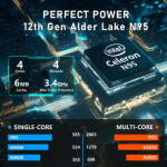 KUU 15.6" Laptop, Intel N95, 16GB RAM, 512GB SSD, Windows 11 Pro