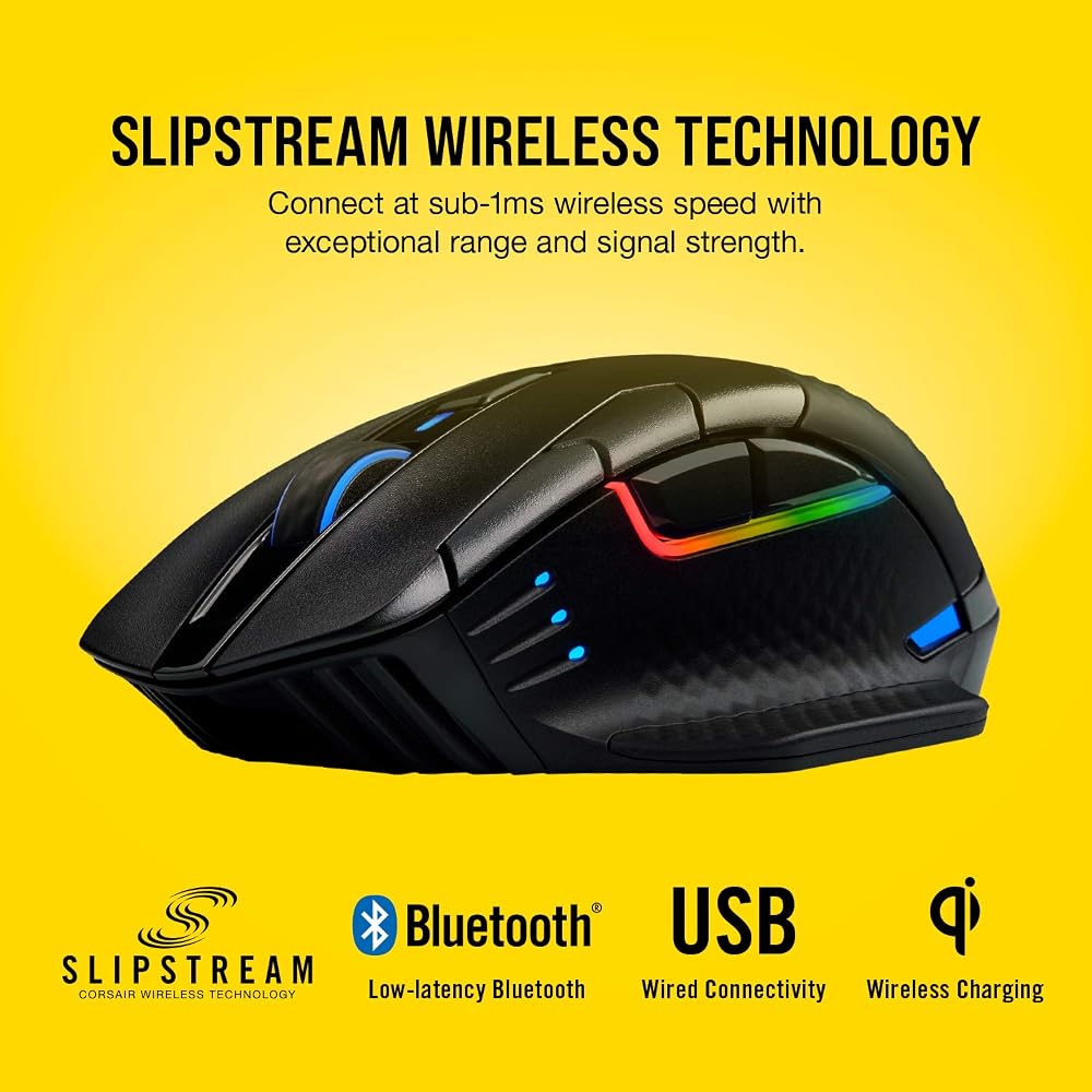 Corsair Dark CORE RGB PRO SE Wireless FPS/MOBA Gaming Mouse - Image 3