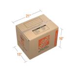 The Home Depot 21 in. L x 15 in. W x 16 in. D Heavy-Duty Medium Moving Box with Handles (HDMBX)