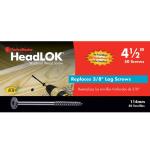 FastenMaster HeadLOK 3/8 in. x 4-1/2 in. Flat Head Structural Wood Screws for 3/8 in. Lag Bolt Replacement 50-Pack (FMHLGM412-50)