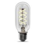 Feit Electric 40-Watt Equivalent T14 Dimmable Spiral Filament Clear Glass E26 Vintage Edison LED Light Bulb, Warm White (T1440/S/CL/LED/HDRP)