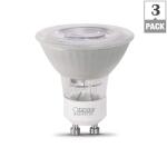 Feit Electric 50-Watt Equivalent MR16 GU10 Dimmable Track Lighting 90+ CRI Frosted Flood LED Light Bulb, Bright White 3-Pack (BPMR16IFGU500930CA/3)