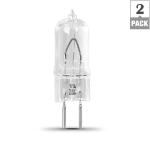 Feit Electric 35-Watt T4 Dimmable GY6.35 Halogen 2700K Bright White BI-Pin Base Decorative Light Bulb 2-Pack (BPQ35T4/JCD/2/HDRP)