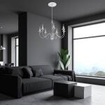 Feit Electric 60-Watt Equivalent B10 E12 Candelabra Dim White Filament Clear Glass Chandelier LED Light Bulb Daylight 5000K 3-Pack (CTC60950CAWFILHDRP/3)