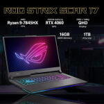ASUS ROG Strix G17 17.3" QHD 240Hz, Ryzen 9-7845HX, RTX 4060, 16GB RAM, 1TB SSD, Win11, Gray