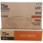 75-Watt Equivalent BR40 Dimmable LED Light Bulb Soft White 6-Pack (BR401D12WE26120V2700K)