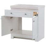Glacier Bay Everdean 31 in. W x 19 in. D x 34 in. H White Single Sink Freestanding Bath Vanity with White Cultured Marble Top