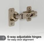 Glacier Bay Everdean 31 in. W x 19 in. D x 34 in. H White Single Sink Freestanding Bath Vanity with White Cultured Marble Top